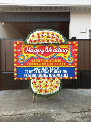 Papan Bunga Pernikahan bondowoso