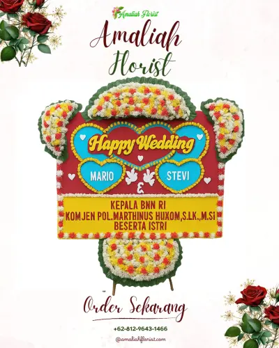 Papan Bunga Pernikahan bondowoso